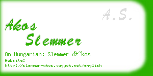 akos slemmer business card